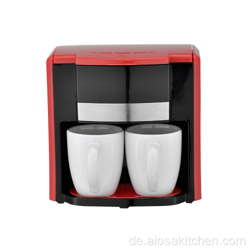 Tragbare Mini Zwei Tassen Kaffeemaschine Keramikschale